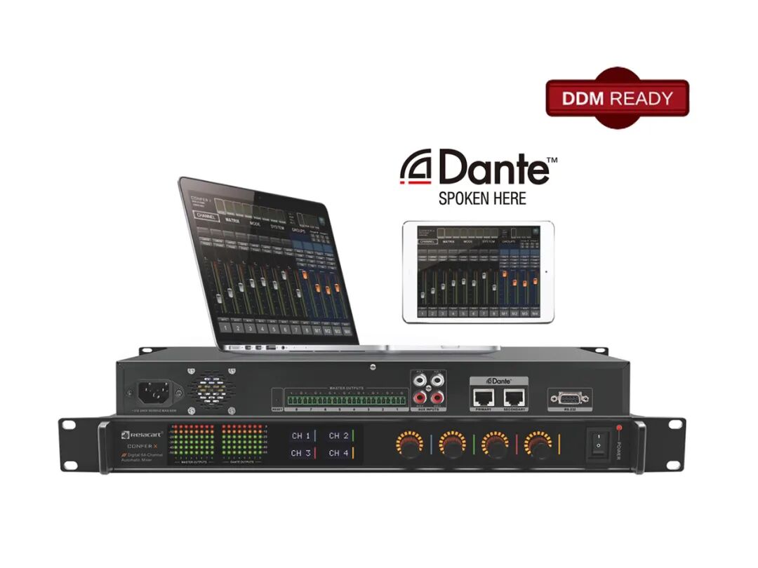 CONFER X digital 64-channel automatic mixer