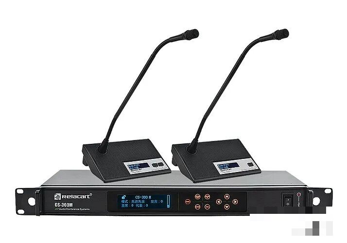Relacart CS-300M conference host with two CS-300D delegate units