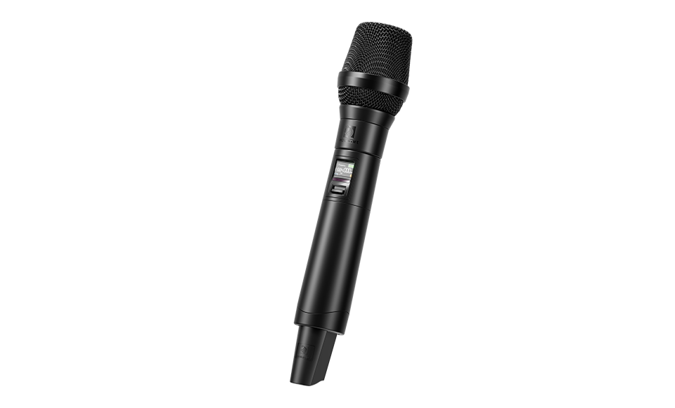 Relacart UH-D1 handheld transmitter, part of the UR-D digital wireless system