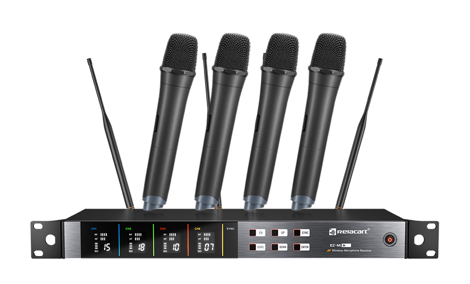 Four-Channel True Diversity Wireless Microphone System