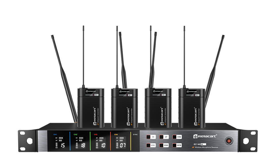 Four-Channel True Diversity Wireless Microphone System