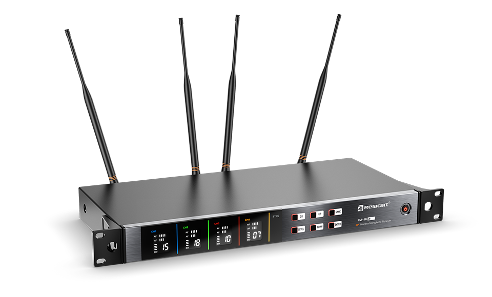 Four Channel Wireless Microphone Receiver