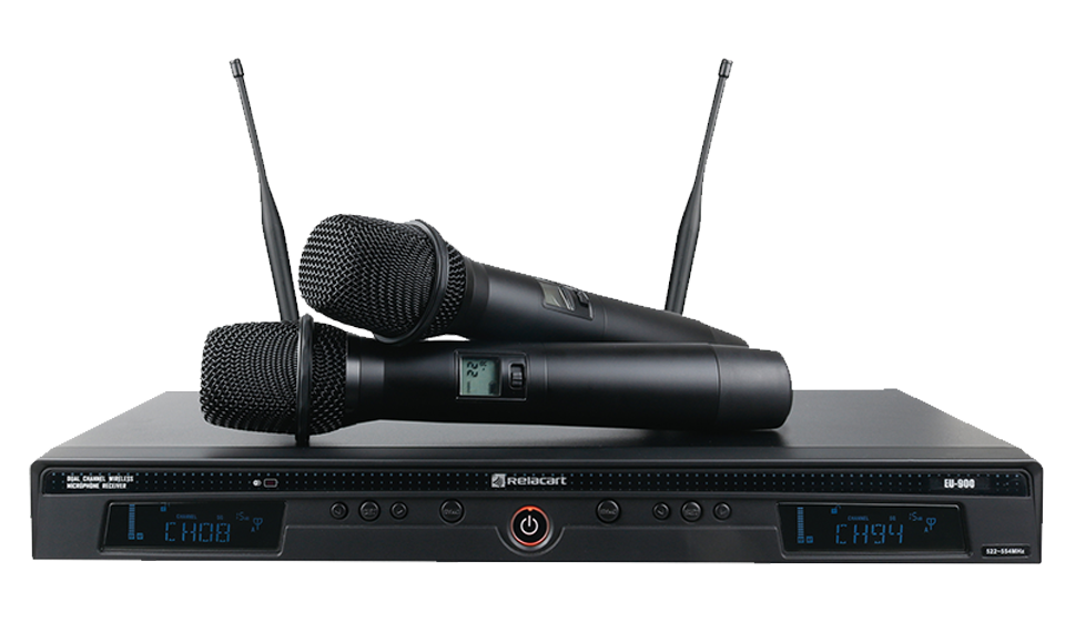 UHF dual Channel Wireless Microphone System