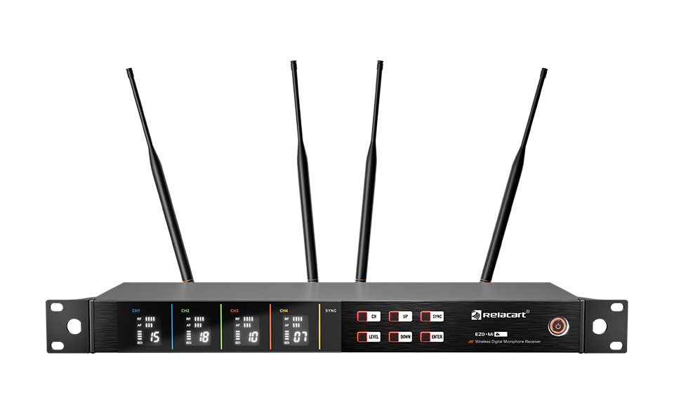 Quad-Channel True Diversity Digital Wireless Microphone System