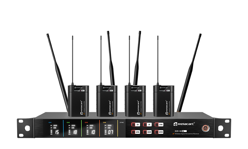 Quad-Channel True Diversity Digital Wireless Microphone System
