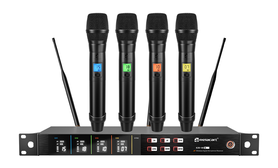 Quad-Channel True Diversity Digital Wireless Microphone System