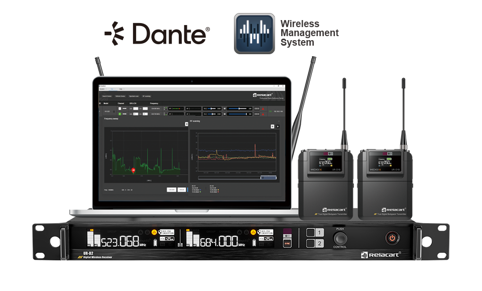 UHF Dual-Channel Diversity Digital Wireless Microphone System