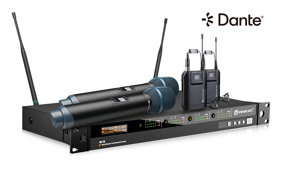Quad-Channel 130MHz Wideband True Diversity Wireless Microphone System
