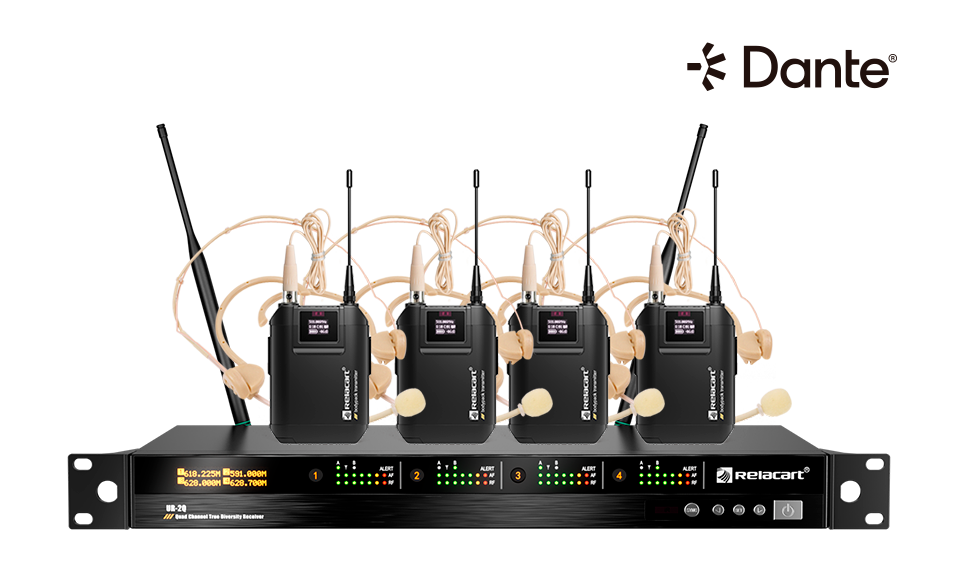 Quad-Channel 130MHz Wideband True Diversity Wireless Microphone System