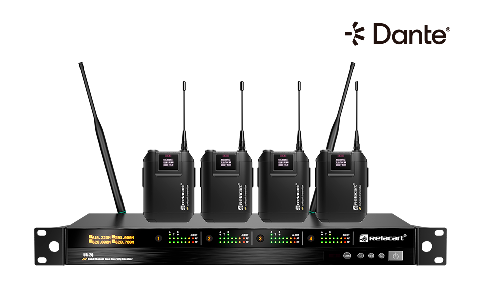 Quad-Channel 130MHz Wideband True Diversity Wireless Microphone System
