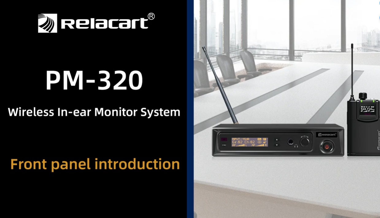 PM-320 Wireless In-ear Monitor System Front panel introduction