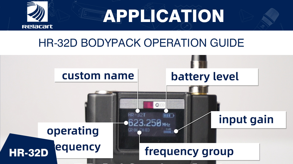 HR-32D Bodypack Transmitter Operating Instructions