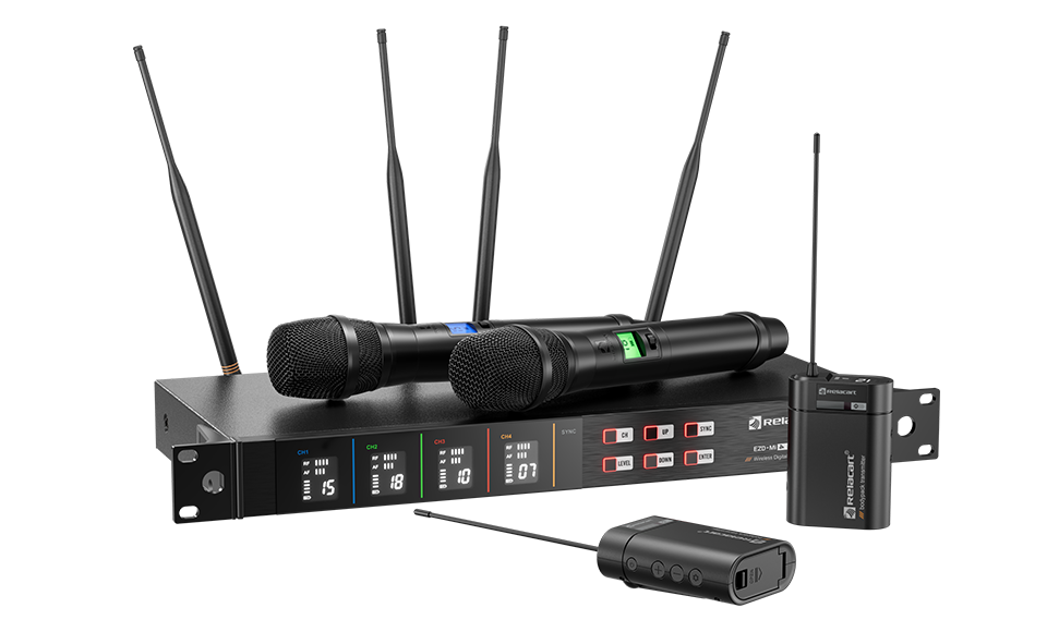 UHF Quad-Channel True Diversity Digital Wireless Microphone System