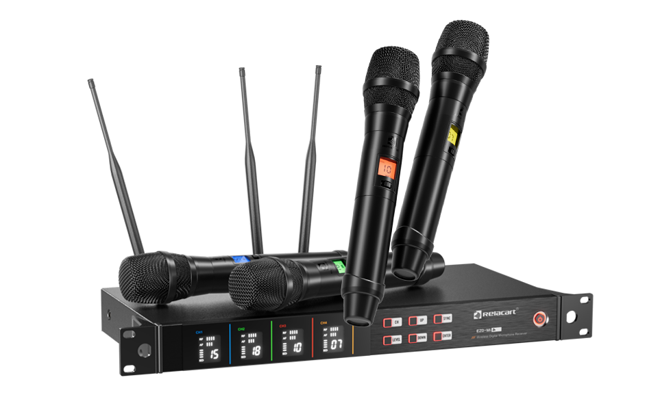 UHF Quad-Channel True Diversity Digital Wireless Microphone System