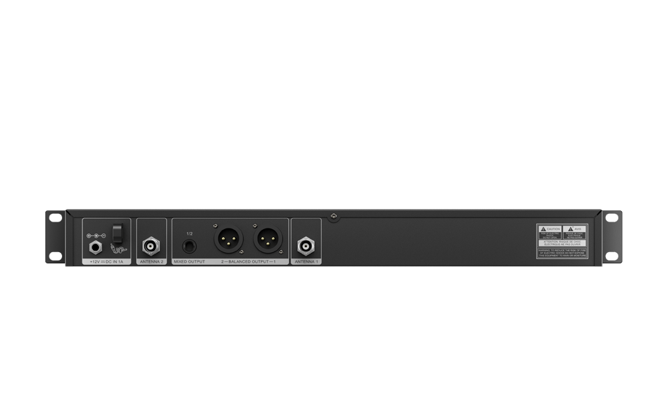 Dual channel true diversity wireless microphone receiver