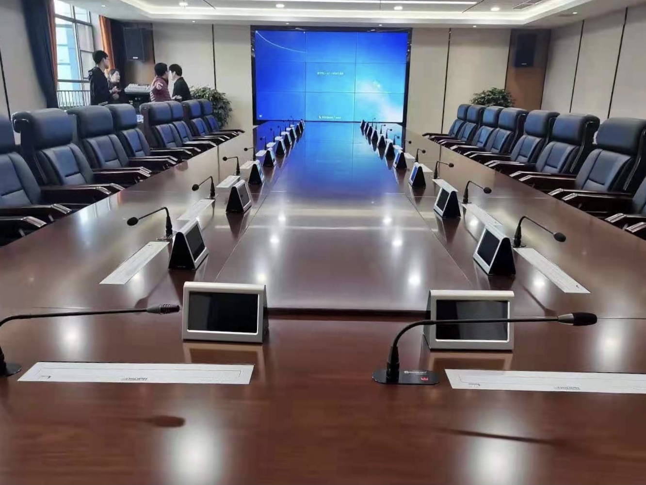CS-101 Wired embedded professional conference system settled inAVIC multifunctional conference hall in a certain city