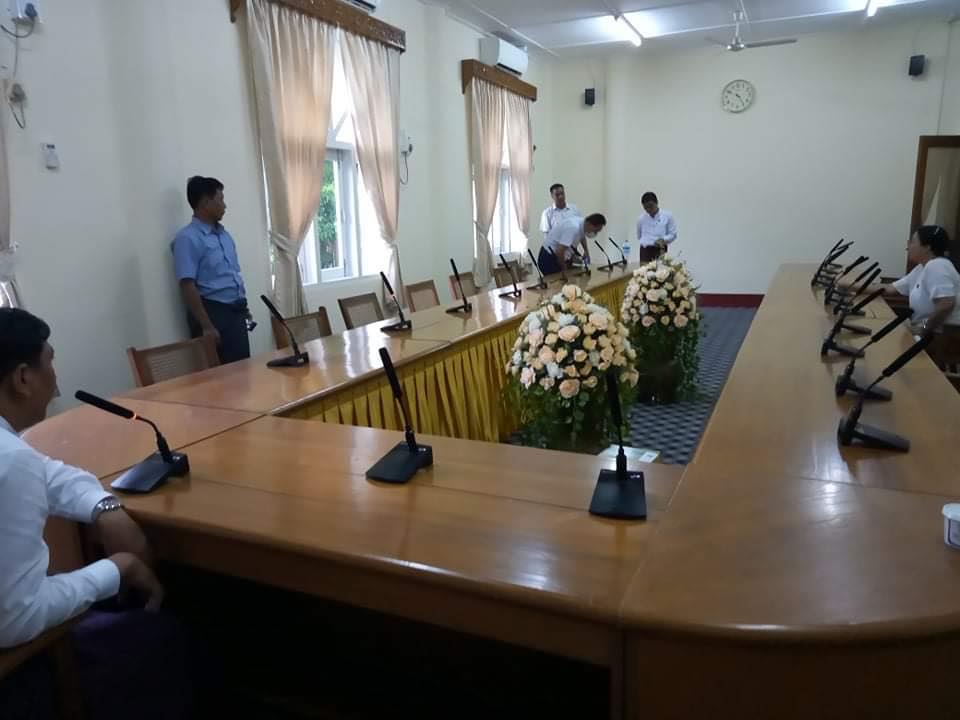 Relacart WDC-903 Dante digital wireless conference discussionsystem is selected for the multifunctional conference room